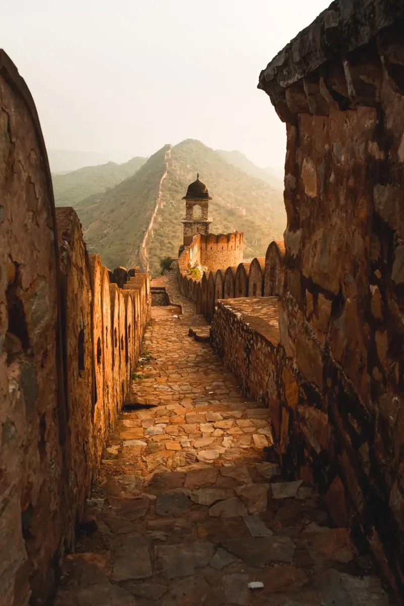 Amber Fort Walls, Rajasthan, India acrylic glass by Wanderlust Vibes