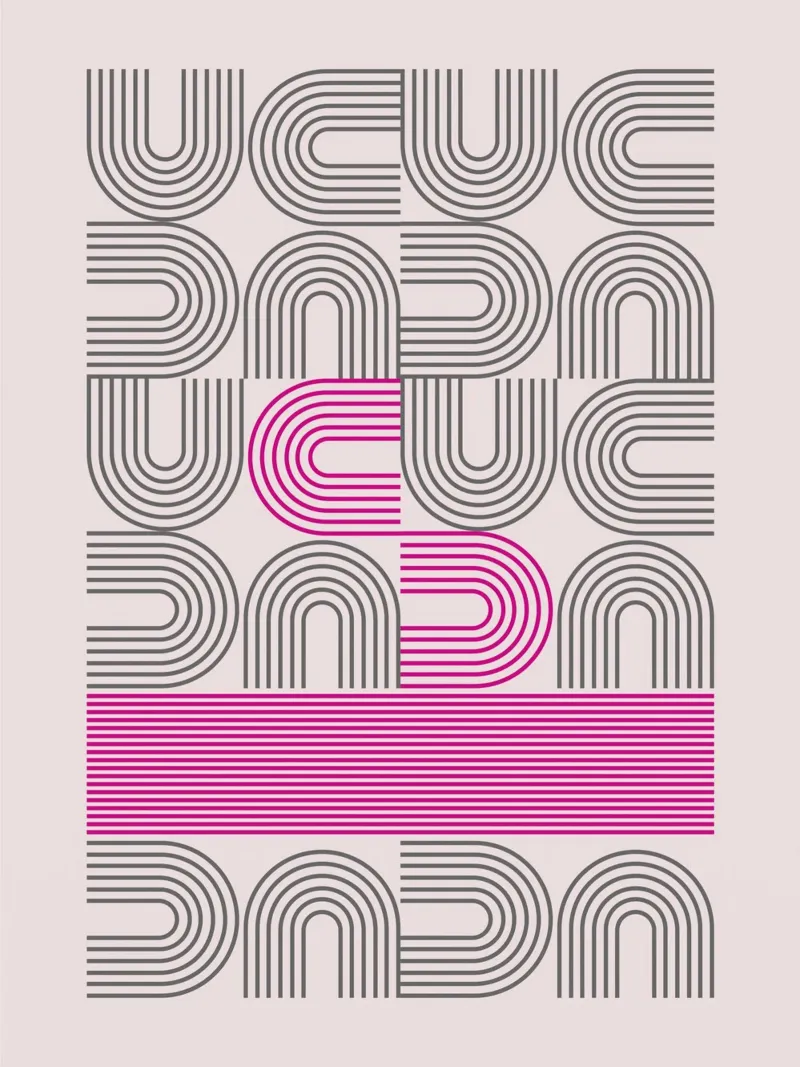 Tipografia Pop Art - Stampa DADA in Magenta pellicola backlit da Studio Vibe