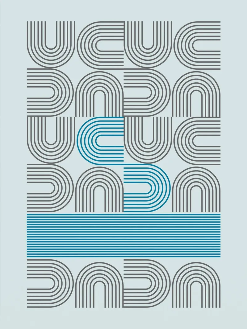 Typo Design Line Art - DADA Retro Style metacrilato de Studio Vibe