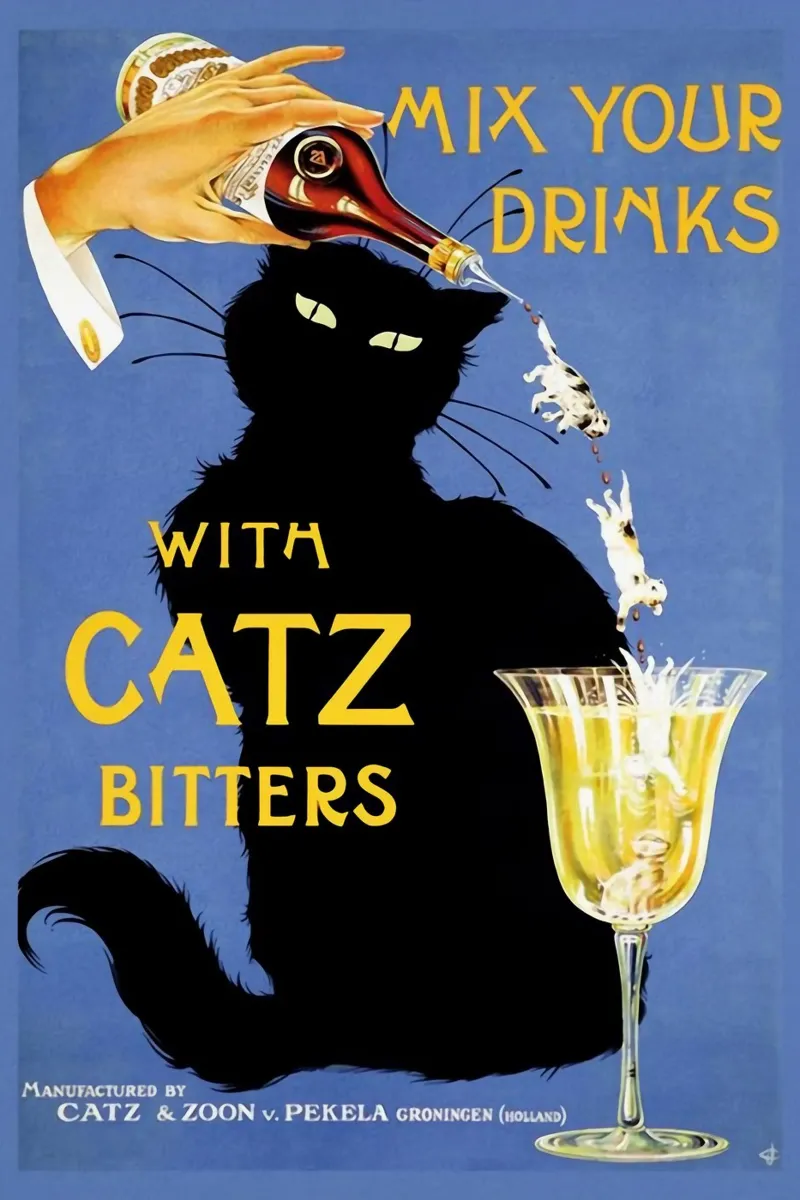 Mix Your Drinks with Catz Bitters canvas by Maya Elliott