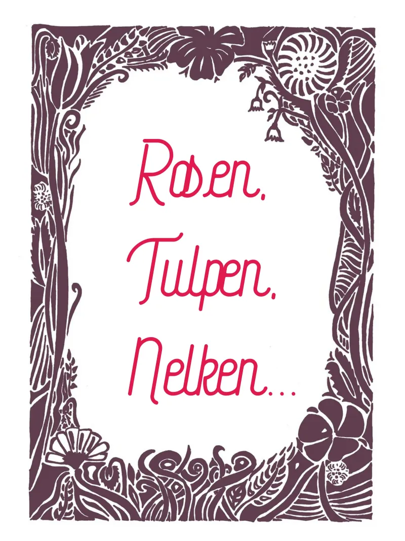 Rosen, Tulpen, Nelken.. Alu-Dibond von PaperLine Art