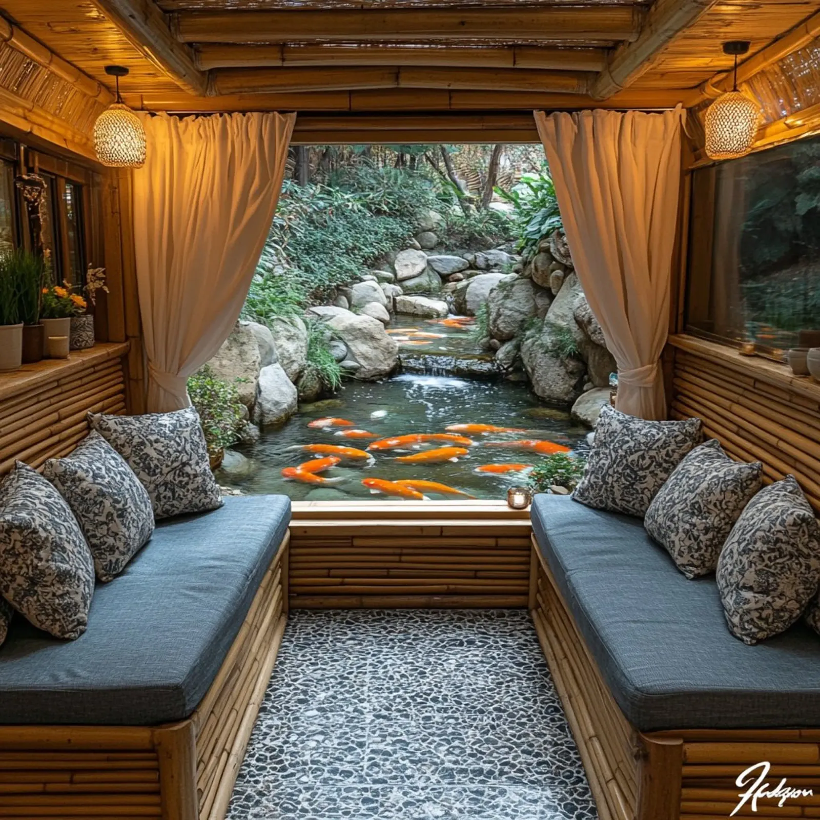 Bali Serenity Rituals tela con Cornice a cassetta da Wanderlust Vibes