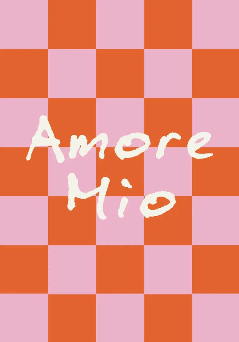 Amore Mio poster con telaio in legno da Attaboy Dsgn