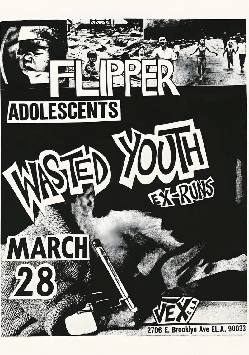 Wasted Youth Punk Flyer Posters and Art Prints canvas by DGUnder