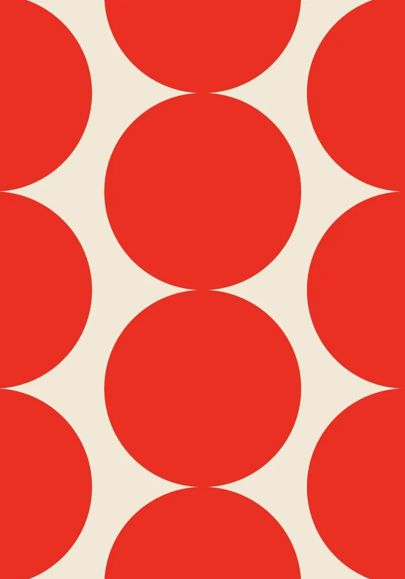Red Dot Circle Abstract canvas by galihstudio