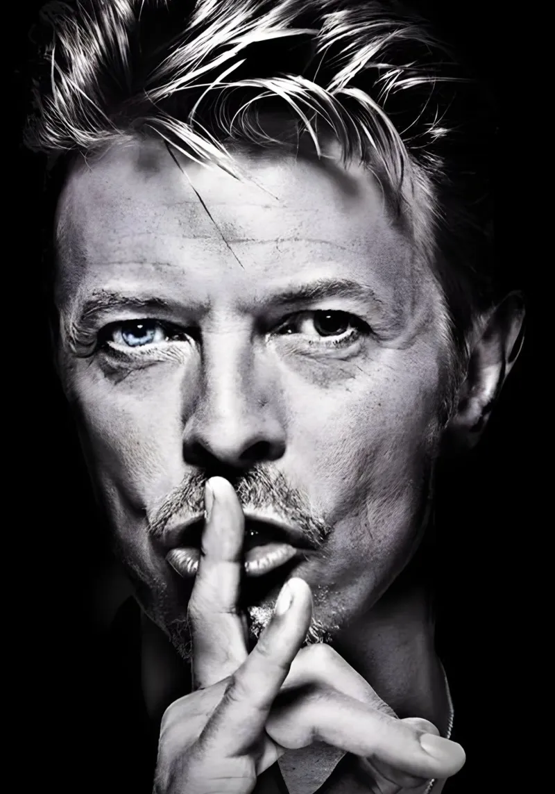 David Bowie metacrilato de Low poly art