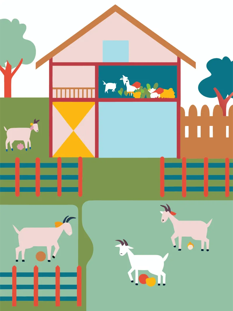 Allevamento di capre carta hahnemühle da CUTE ANIMALS