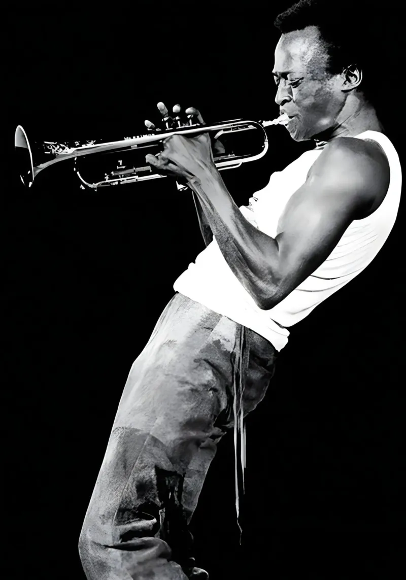 Miles Davis carta hahnemühle da Low poly art