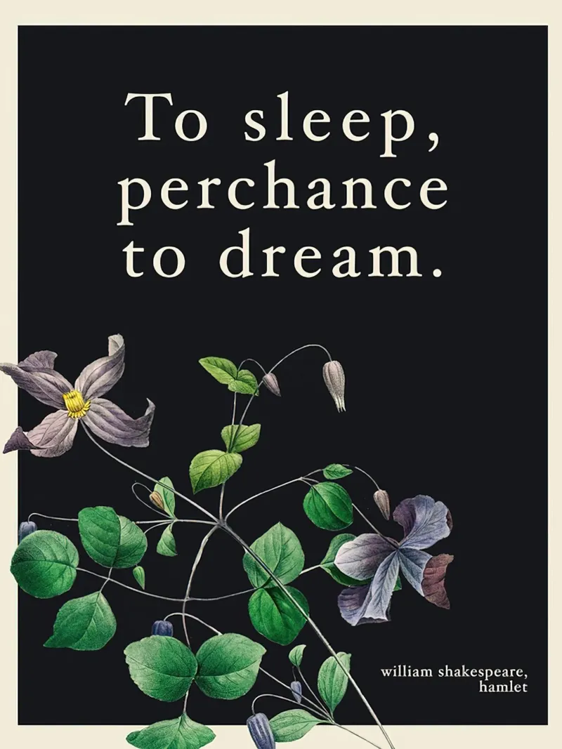 Dormire per sognare poster con telaio in plastica da Leahprint