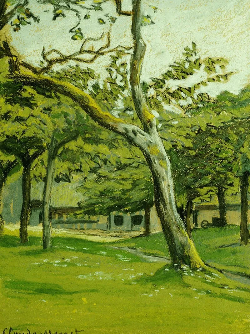 Normandy Farm unter den Bäumen Hahnemühle von RodneyArt