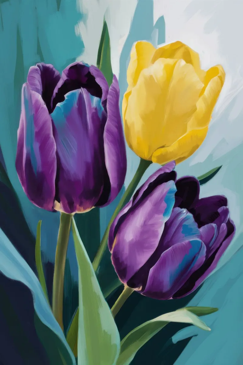 Sfeervol Tulp Duo hahnemühle van Solar Paint