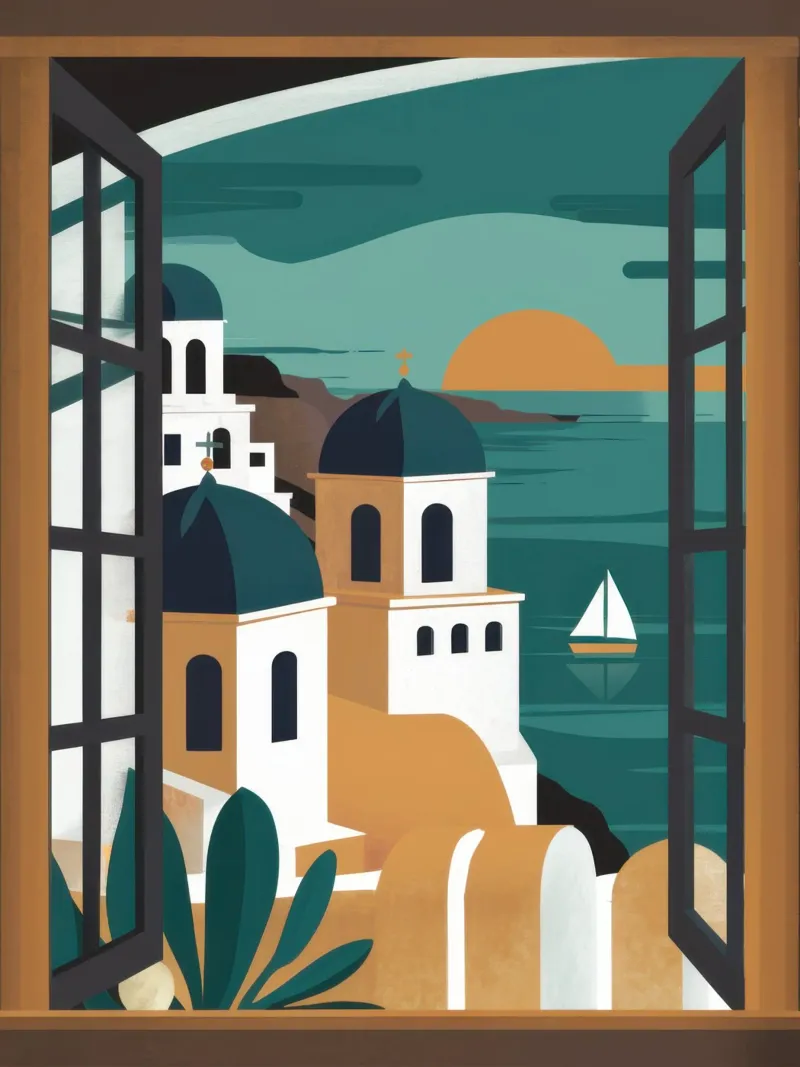 Santorini Window Dream carta hahnemühle da Frosh Pallete