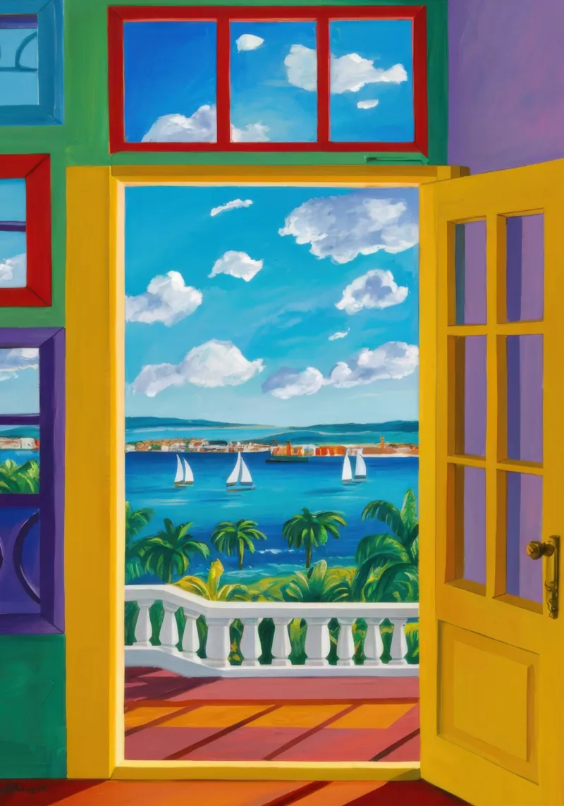 Vue de la porte ensoleillée hahnemühle de Frosh Pallete