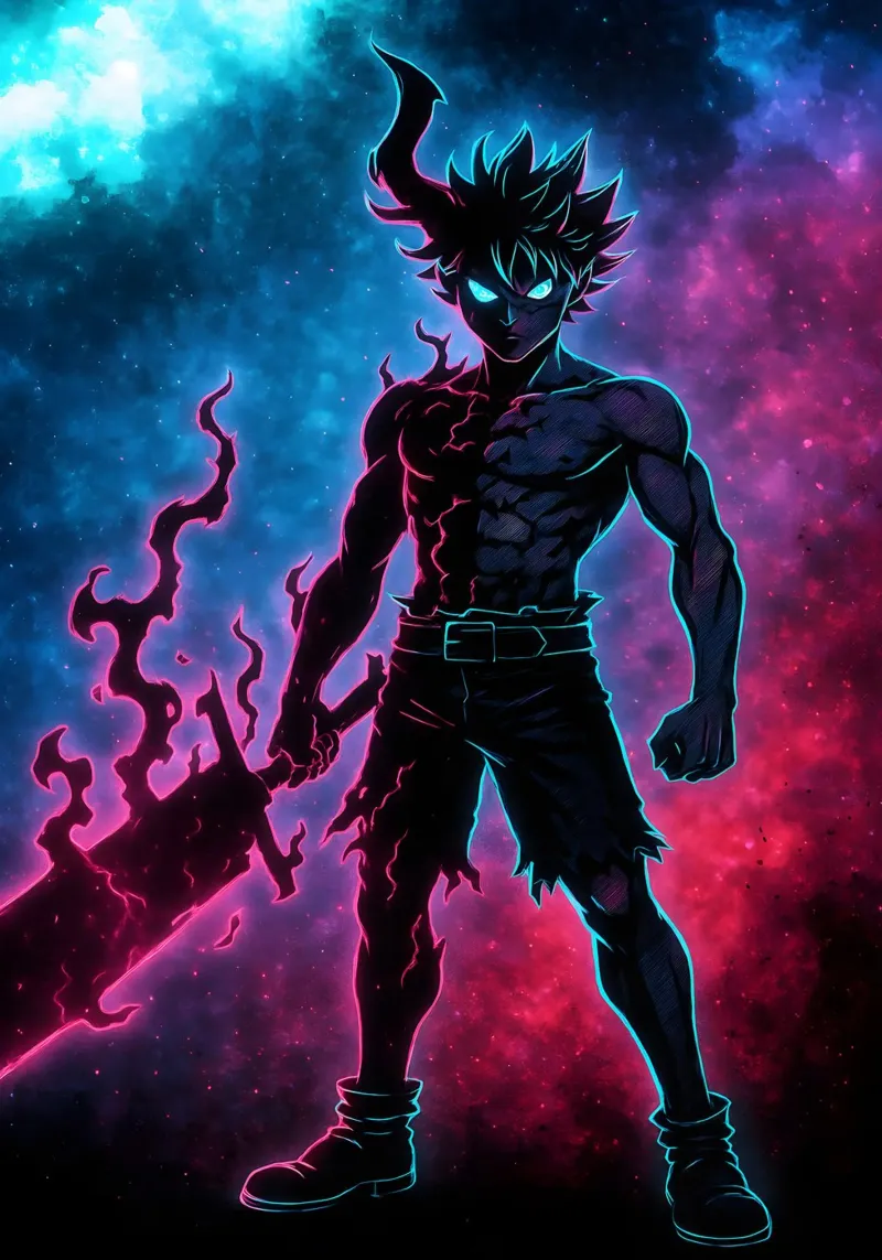 Soul Of Black Clover Asta pellicola backlit da DGSoulheroes