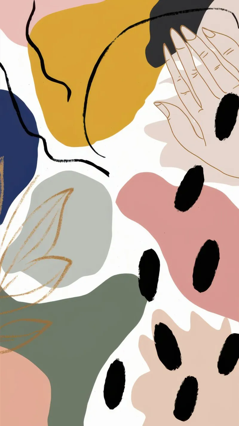Aards organisch abstract canvas van Frosh Pallete