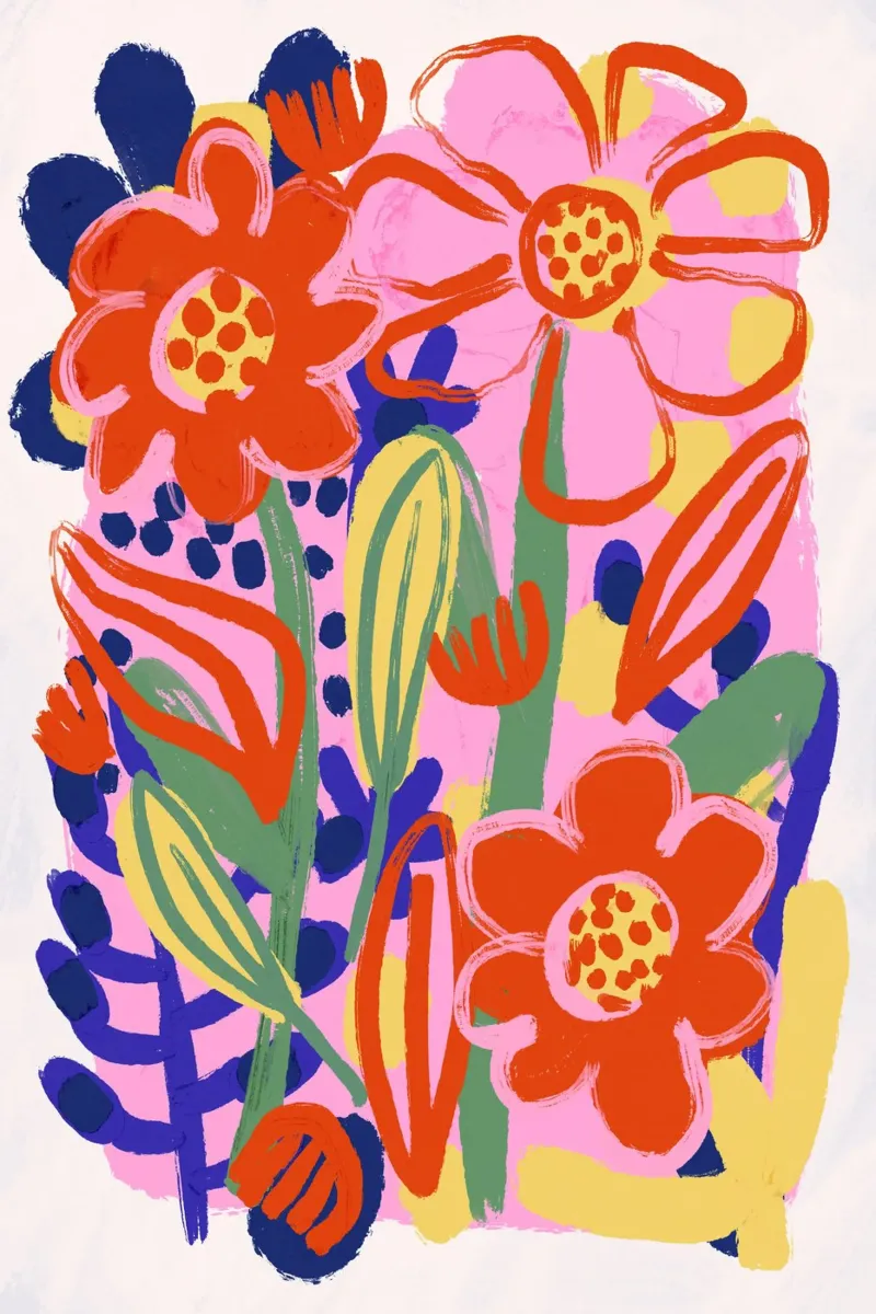 Summer Flowers Acryl-Glas von treechild