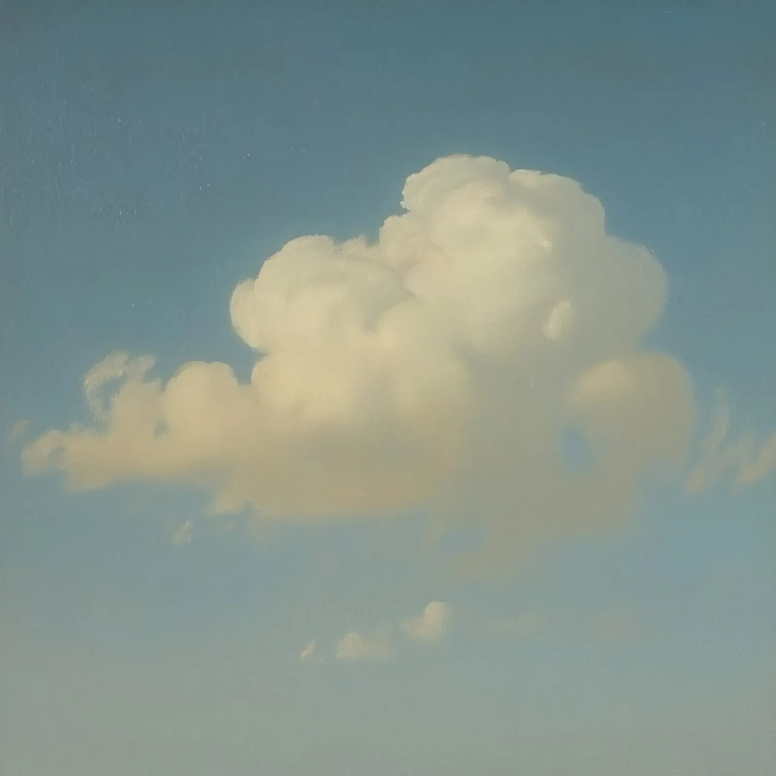 Nuage blanc à la dérive dans un ciel bleu clair hahnemühle de DesignDoodle