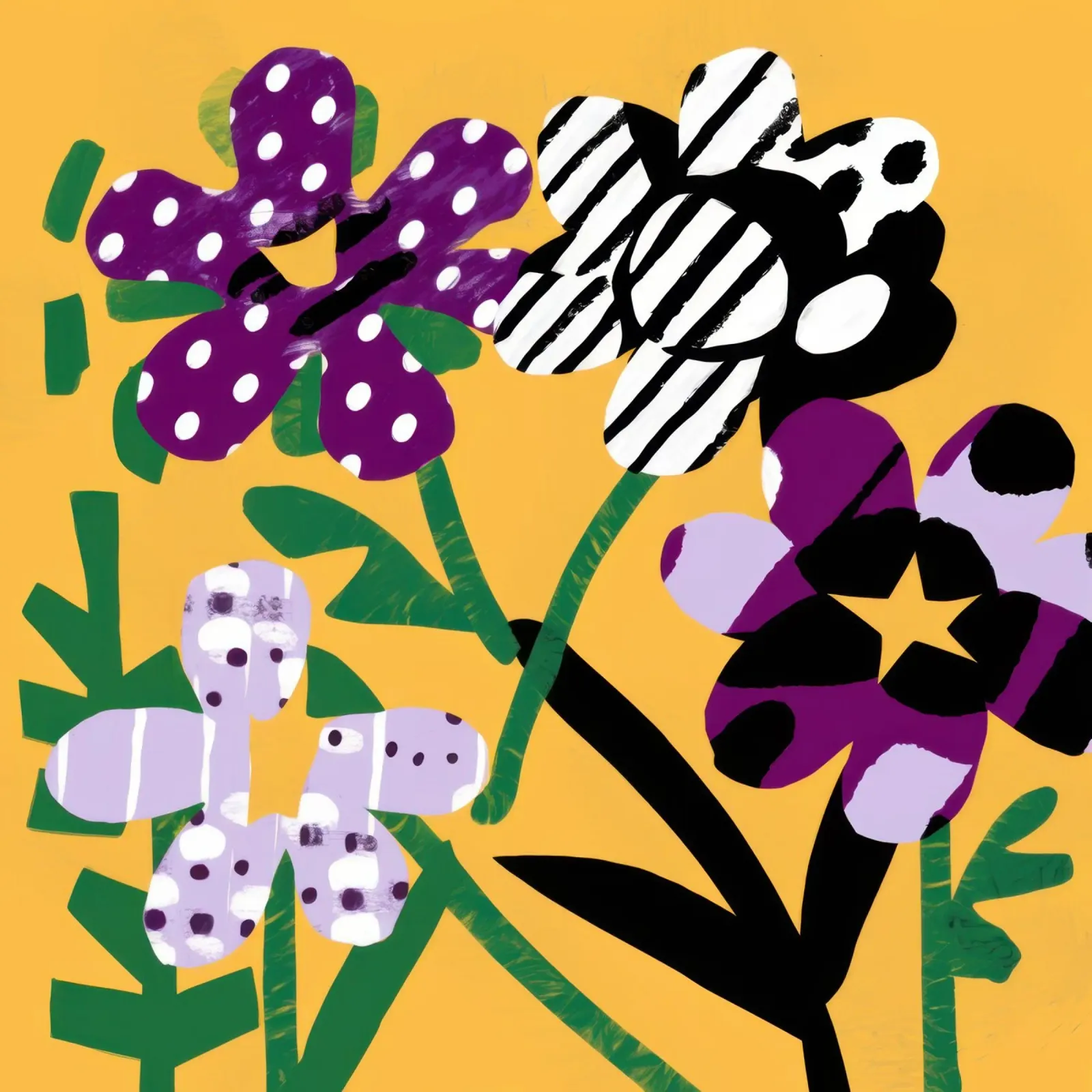Goktuin Abstract canvas met Baklijst van Frosh Pallete