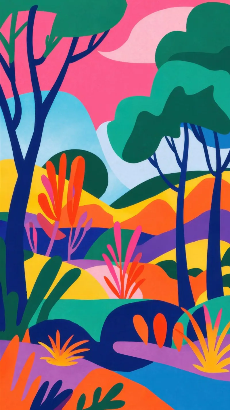 Vibrante paisaje de ensueño lámina retroiluminada de Frosh Pallete