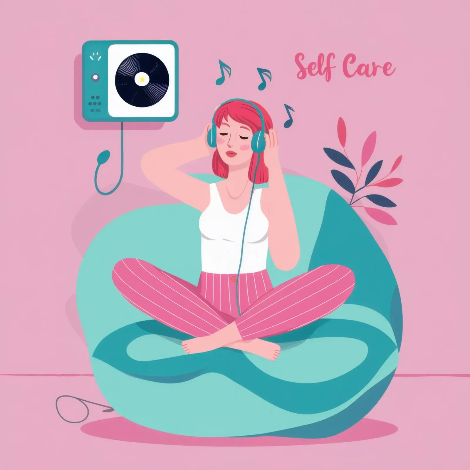 Cura di sé zen sonico poster con telaio in plastica da Bring Haven