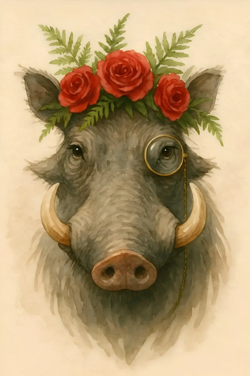 Das schicke Warzenschwein: Rose & Refinement Backlit Folie von Graceful Desine