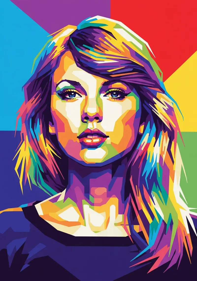 Taylor Swift - WPAP art style (2) poster de Hantamrata