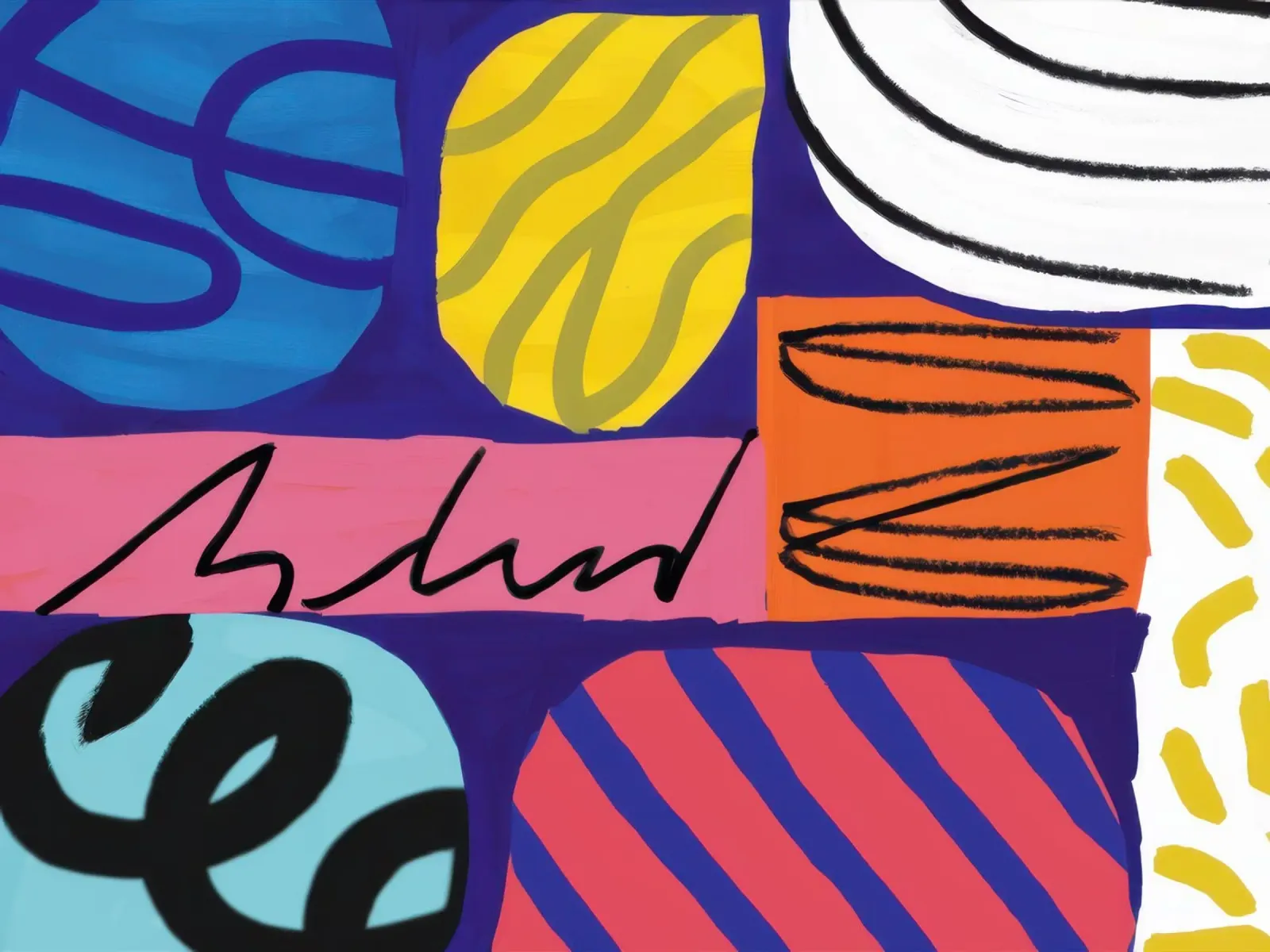 Energetic Scribble Abstract hahnemühle by Bring Haven