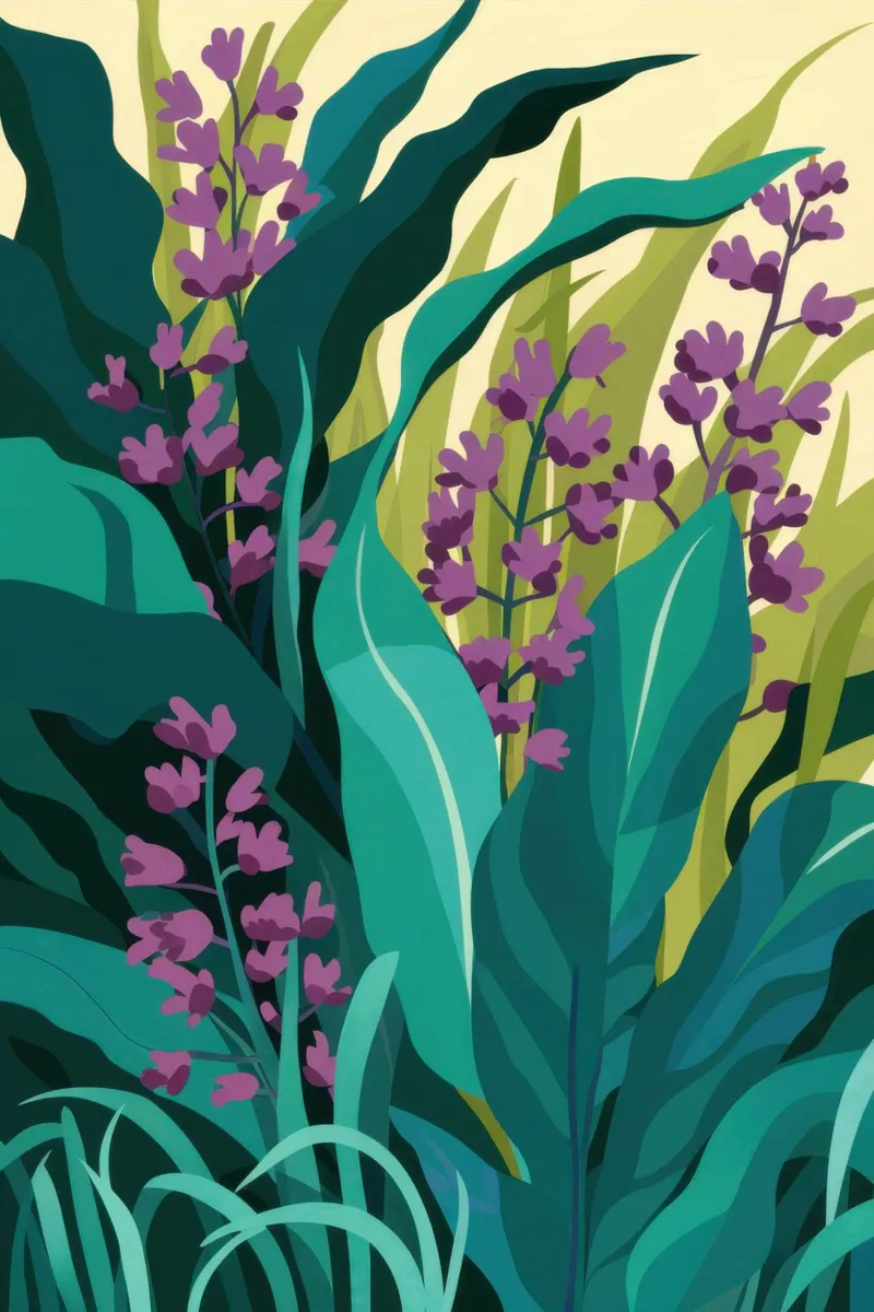 Campo di lavanda impressionista poster da Line Fable