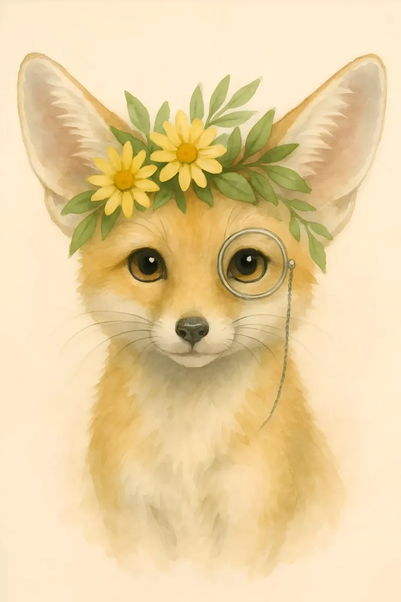 Der neugierige Adlige: Fuchs mit Gänseblümchen Poster von Graceful Desine