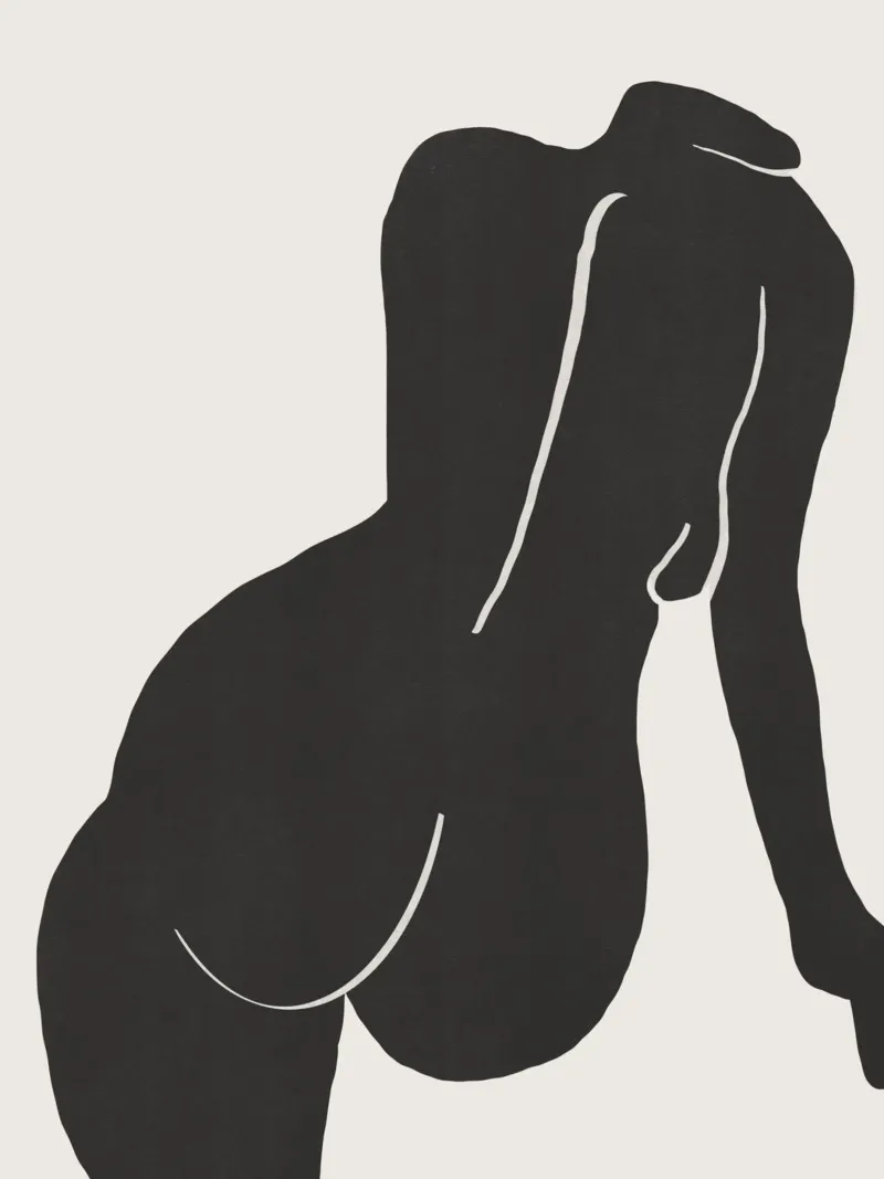 Nudo in nero plexiglass da Little Dean