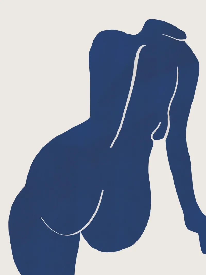 Nudo in blu pellicola backlit da Little Dean