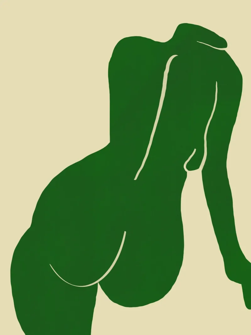 Nudo in verde plexiglass da Little Dean