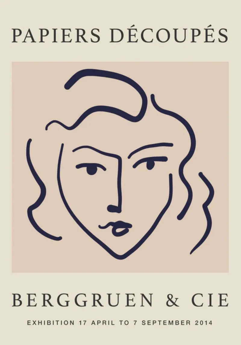 Mostra di Berggruen ispirata a Matisse "Papiers Découpés" Pri poster con telaio in legno da homdeco