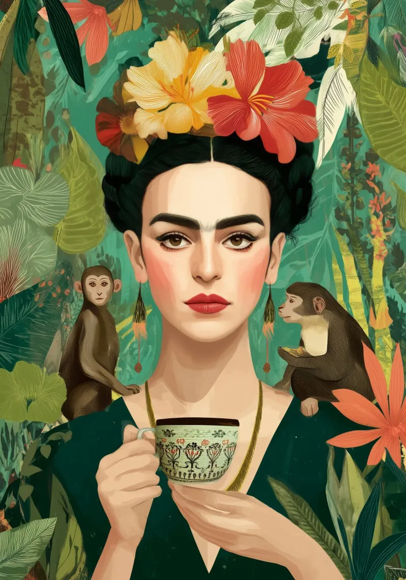 Frida – La Maestra del Bosque alu-dibond by Clara August