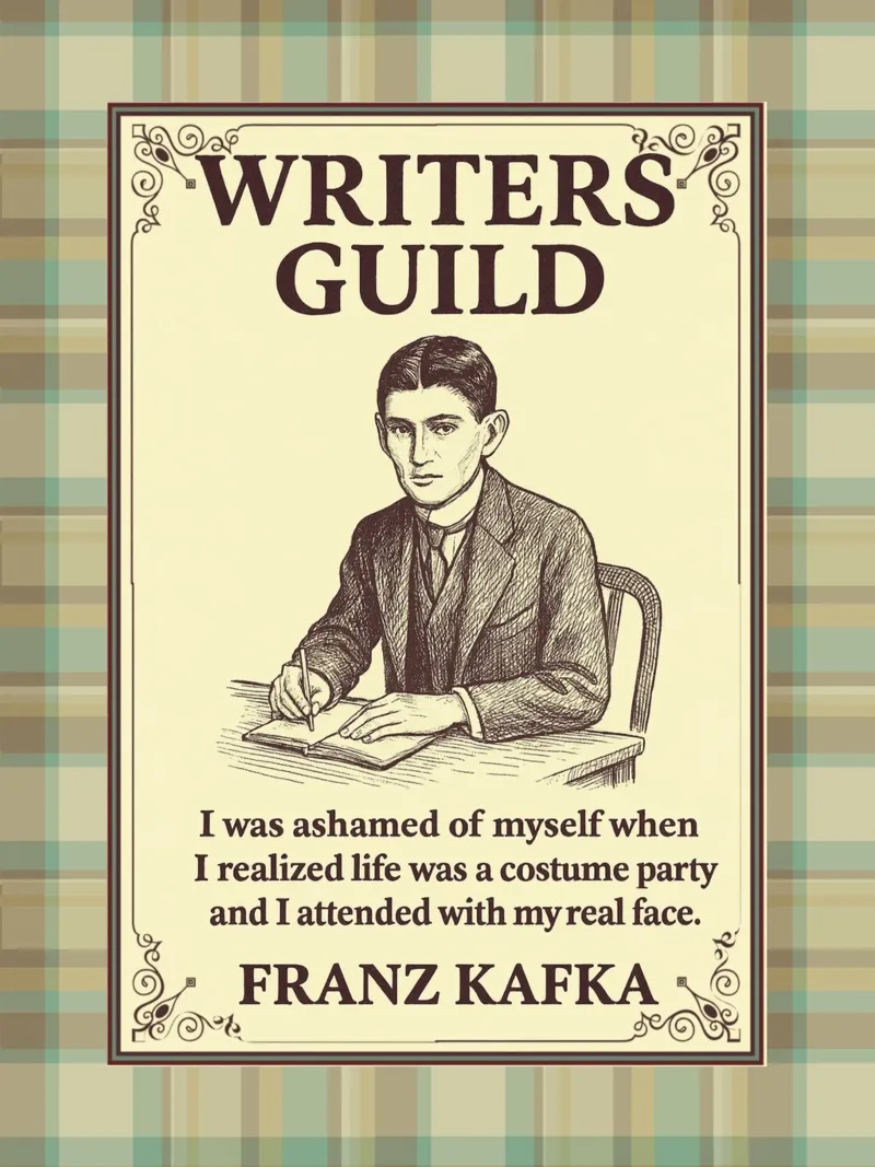 Writers Guild - Franz Kafka canvas by Taika Tori Art