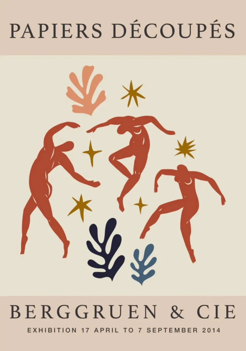 Matisse "Papiers Découpés" Dancing Figures Art Print canvas with Floater frame by homdeco