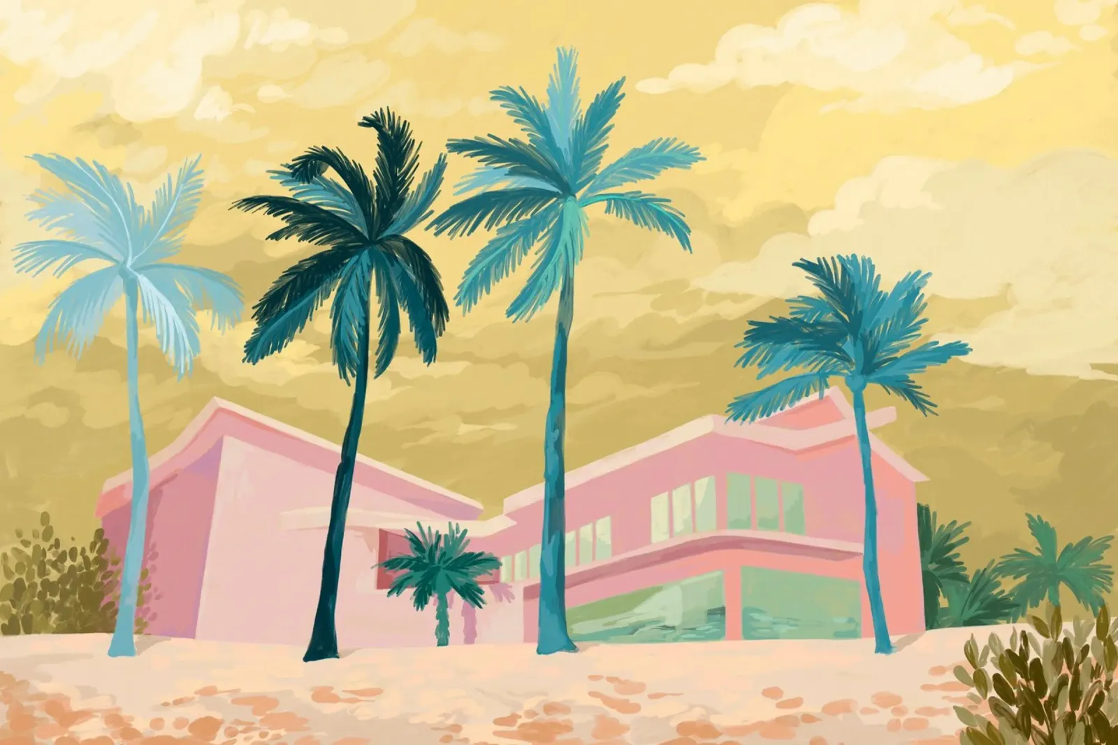 The Pink House hahnemühle van Goed Blauw