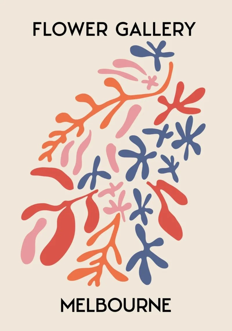 Melbourne Flower Gallery - Abstrakte botanische Ausschnitte Poster von homdeco