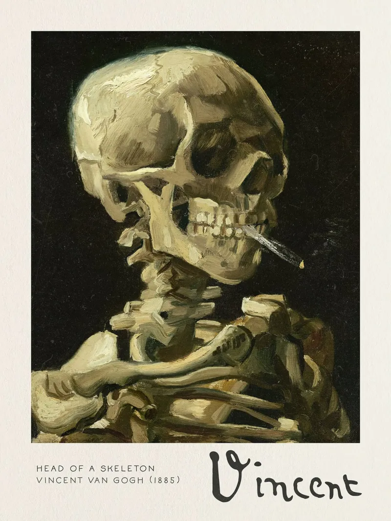 Head Of A Skeleton alluminio dibond da janetlynn