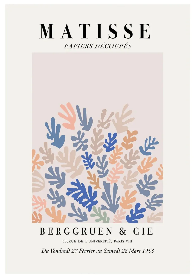 Matisse "Papiers Découpés" Stampa di forme botaniche miste carta hahnemühle da homdeco