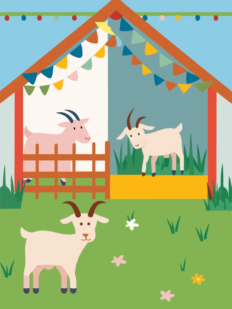 Allevamento di capre carta hahnemühle da CUTE ANIMALS