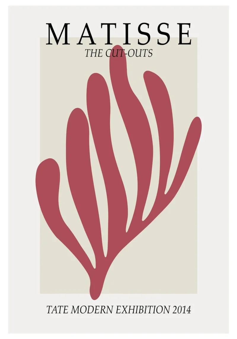 Matisse "Los recortables" Exposición Tate Modern 2014 poster con marco de aluminio de homdeco
