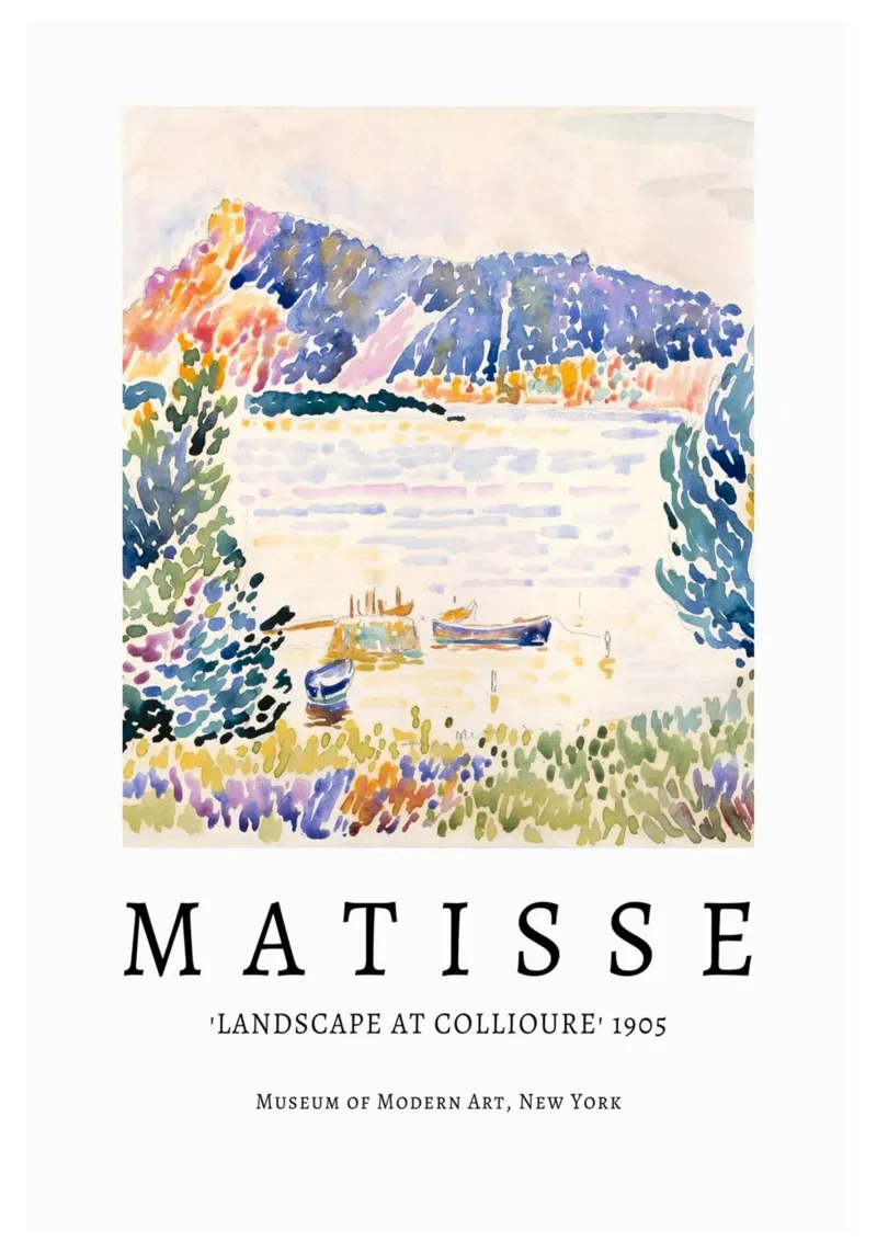 Matisse "Landscape at Collioure" 1905 Fauvist Print backlit film by homdeco