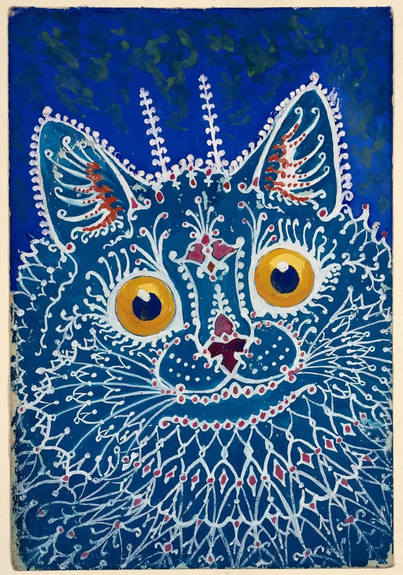 A cat in "gothic" style plexiglass da vintageshop