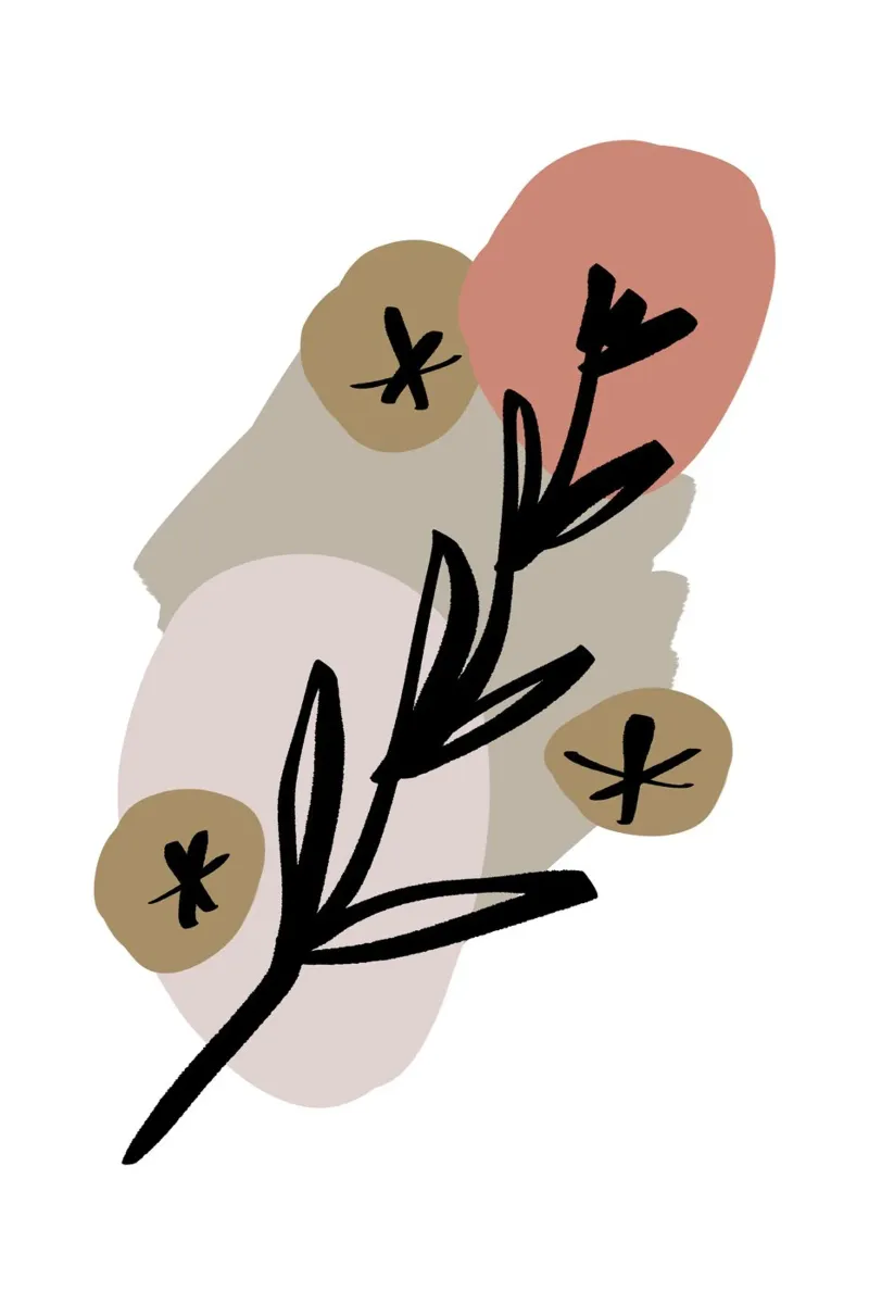 Pure Shapes No 01 poster con telaio in alluminio da treechild