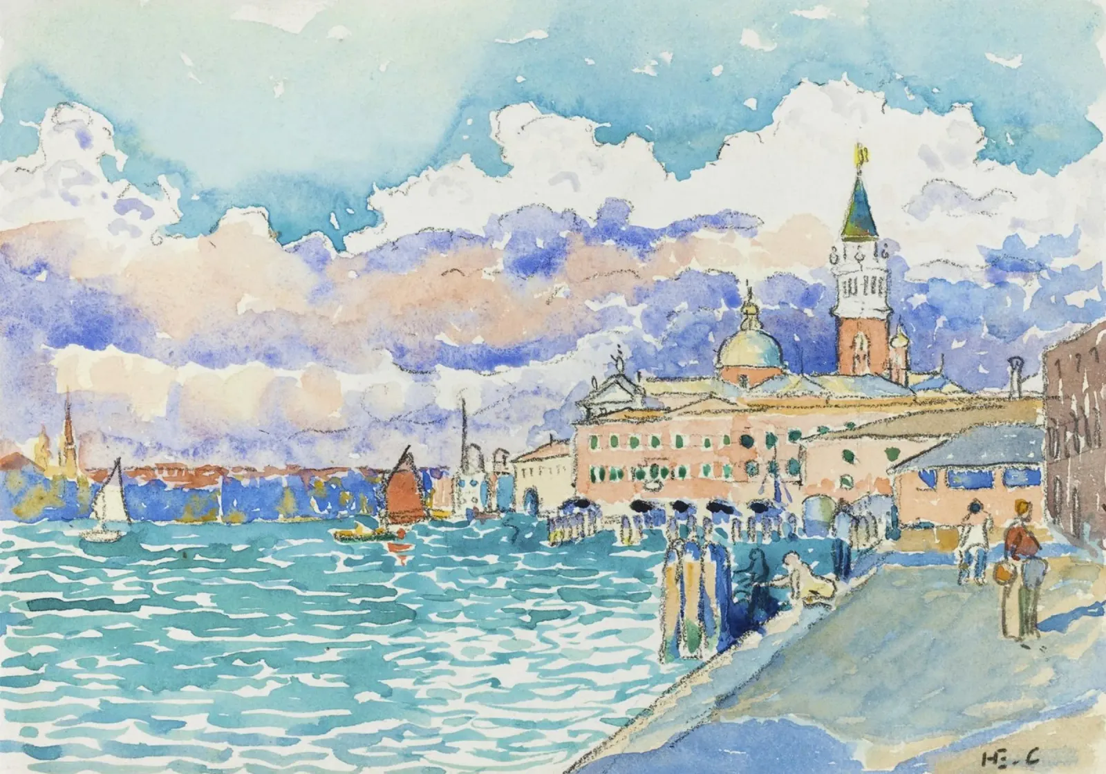 Venezia (1903) di Henri-Edmond Cross i pellicola backlit da Art History