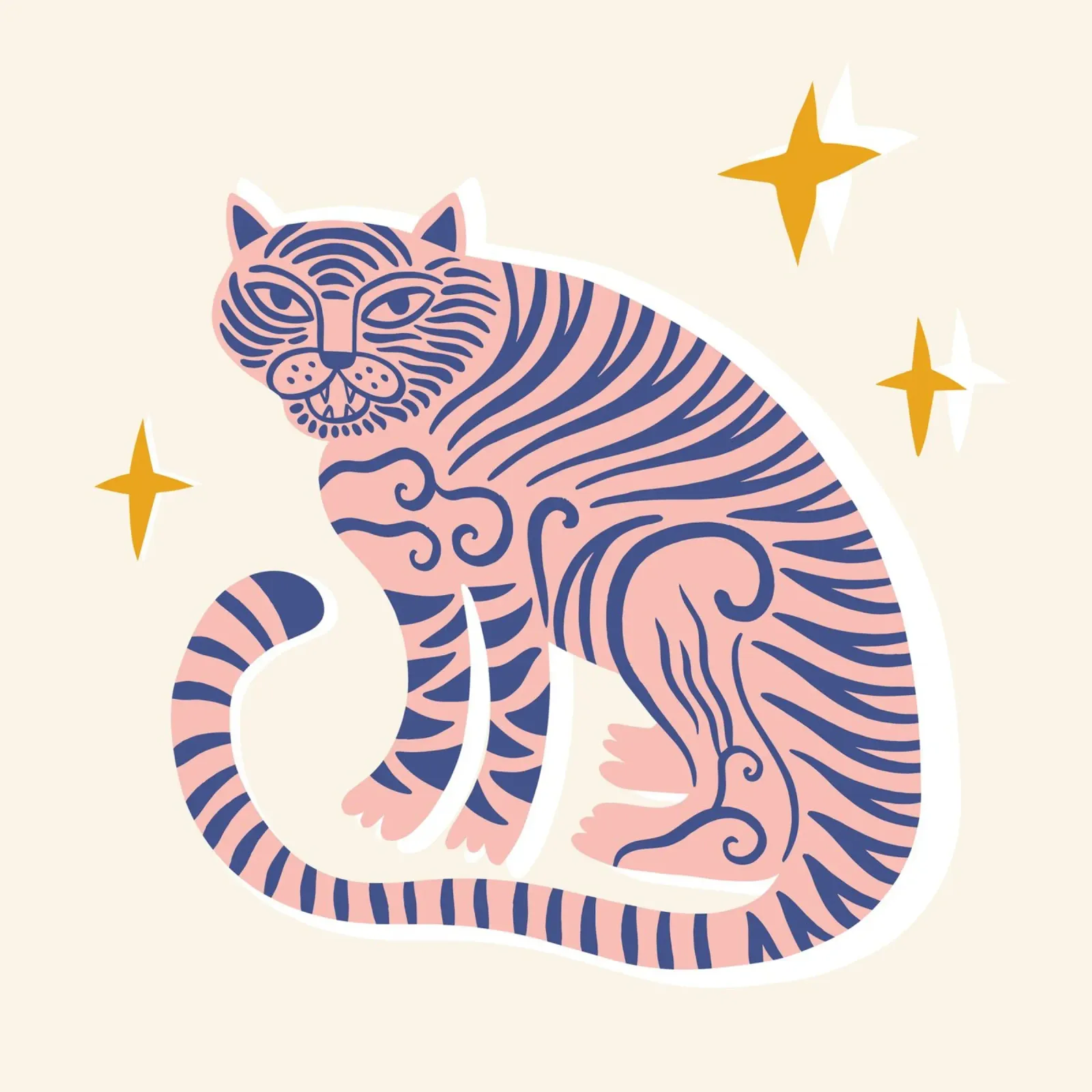 Boho Tiger No 01 poster da treechild