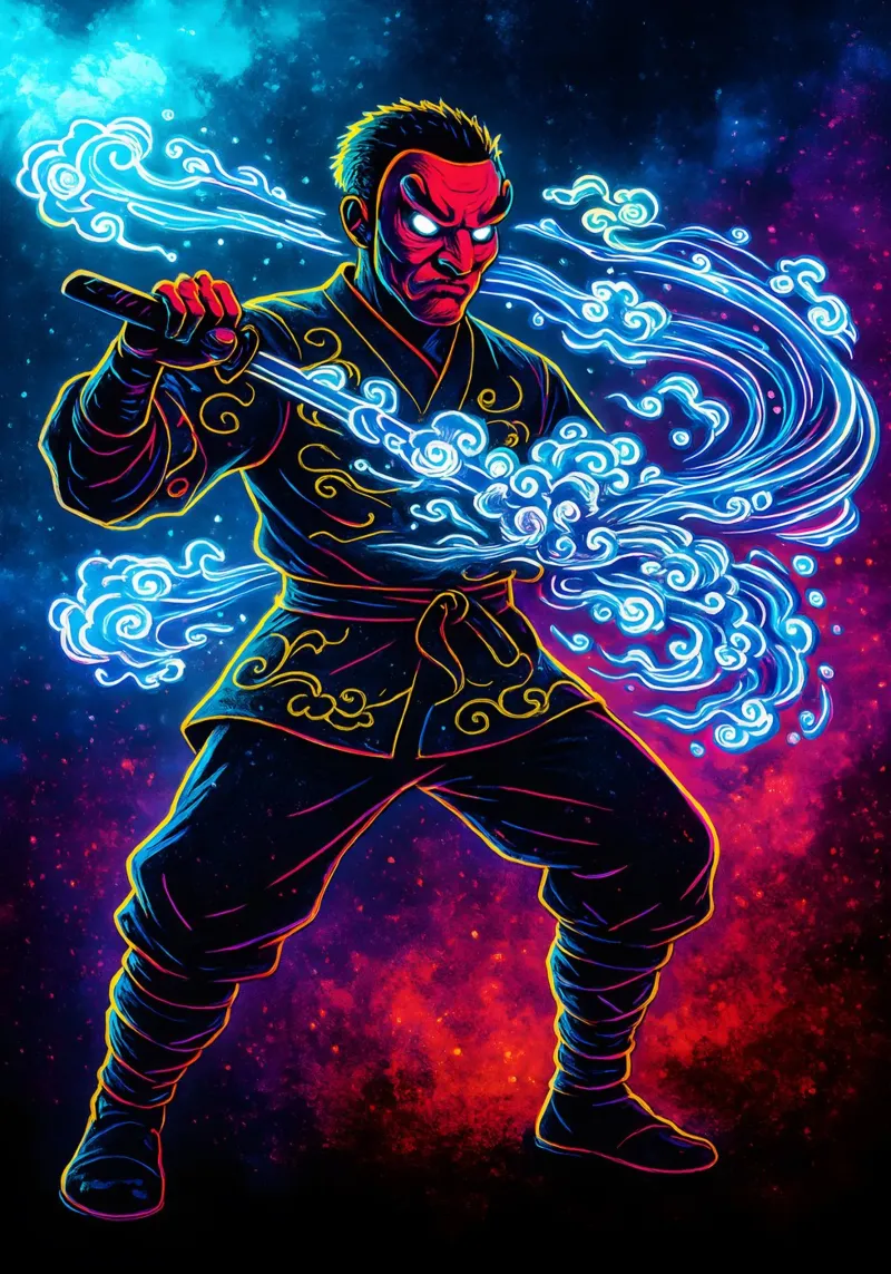Soul Of Demon slayer Urokodaki Sakonji pellicola backlit da DGSoulheroes