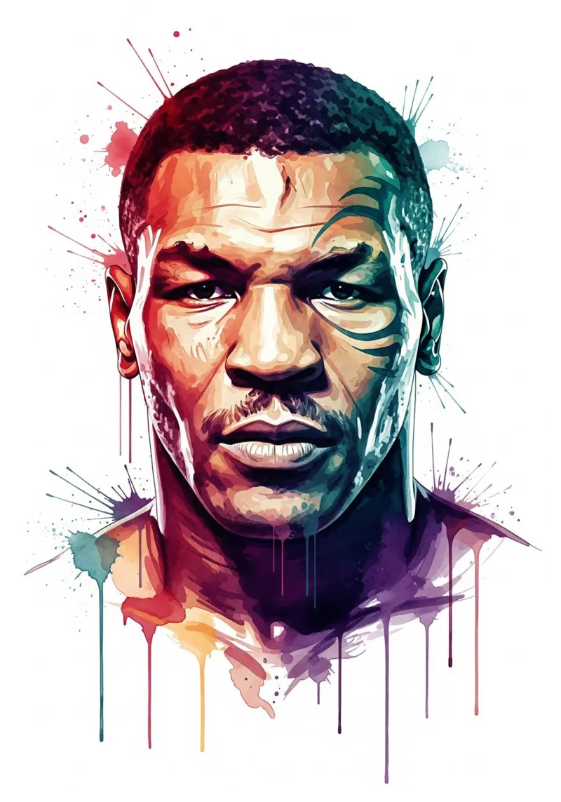 Mike Tyson art alu-dibond by Lembayung art