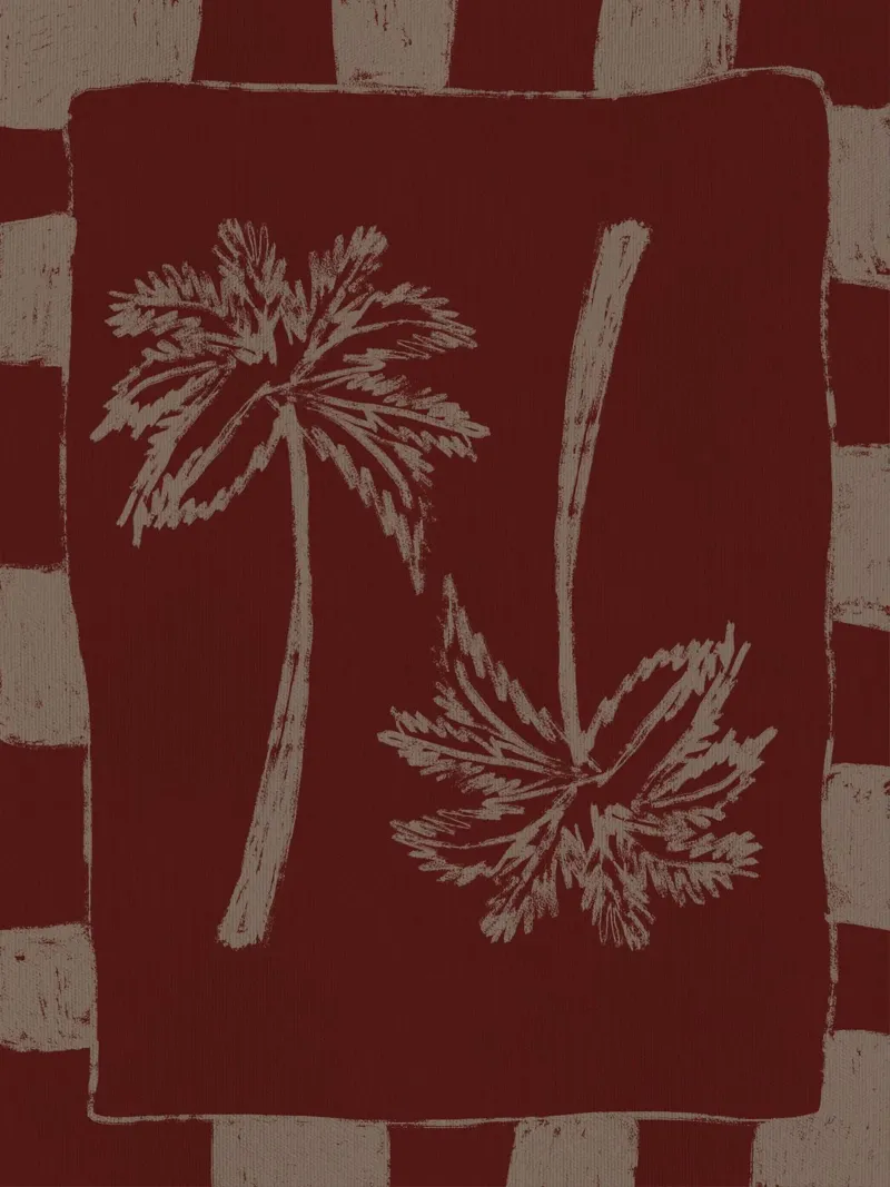 Paradiso delle palme poster con telaio in plastica da Shatha Al Dafai
